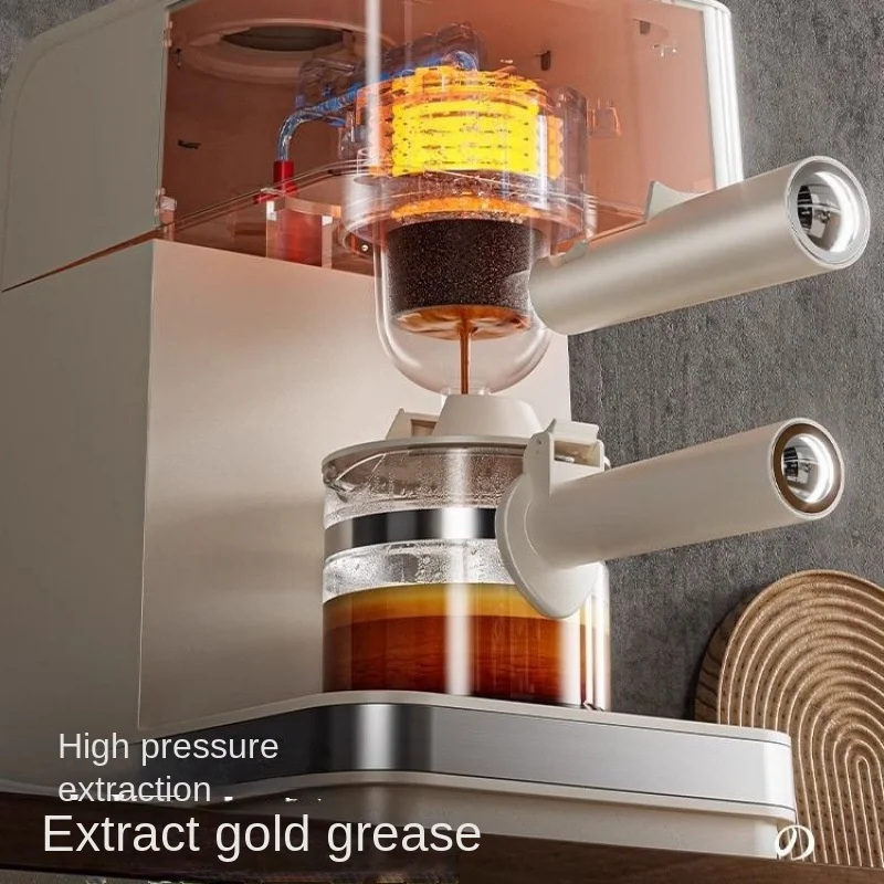 Stainless steel home small semi-automatic coffee machine electric manual programmable function brewing system