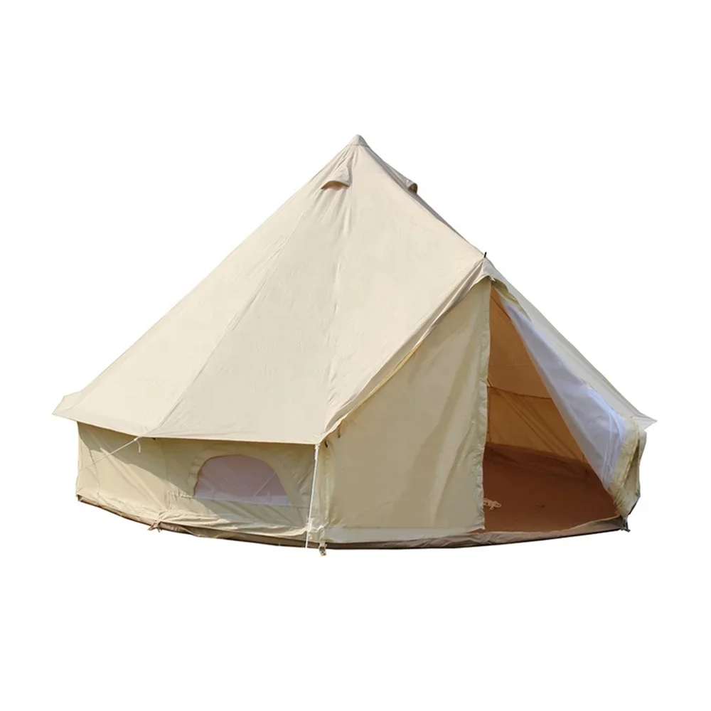 

Wholesale Bell Tents Cotton Canvas 4M 5M Yurt Tent Camping Family Luxury Mongolian Yurt Tents