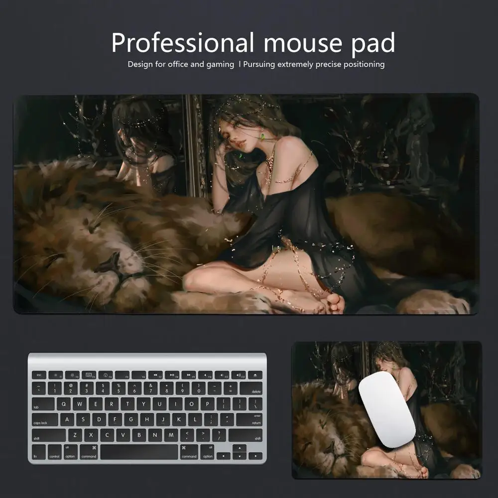 Ghost Blade WLOP Mouse Pad Play Mat,Large XXL90x40cmx5mm,stitch Desk Mats,Gaming Accessories,PC Parts