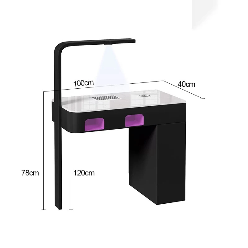 Table de collecte de poussière d'ongles, meubles de salon de beauté, table de maquillage de manucure en marbre, bureau de coiffure, fournitures de table de manucure nordique