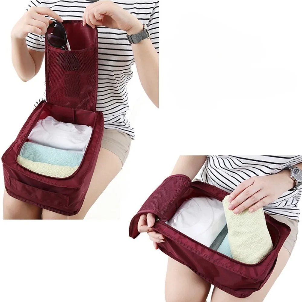 Portable Waterproof Sports Shoe Bag Foldable Nylon Shoe Box for Travel Organizational Storage Moistureproof Dustproof Shoe Bag