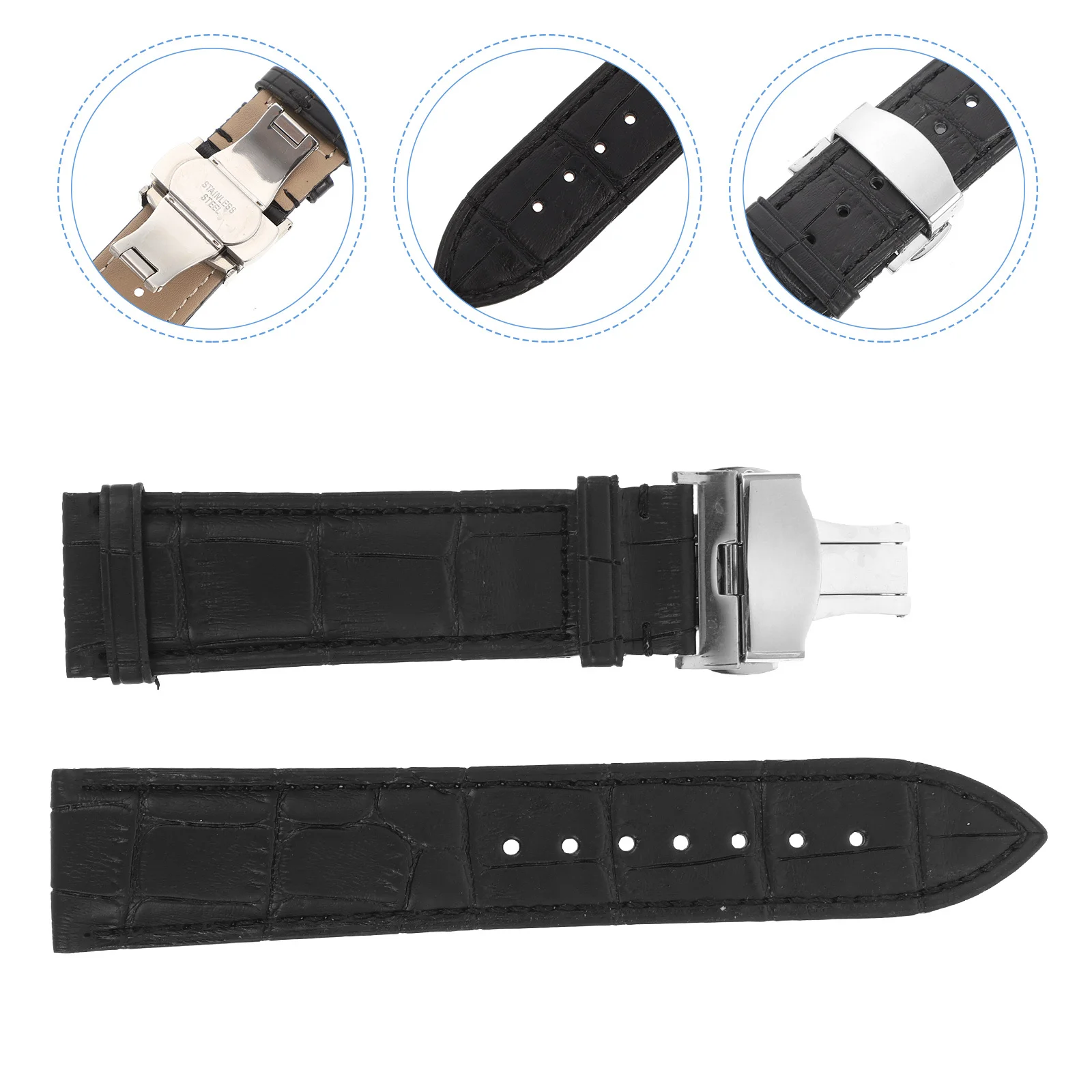 

Butterfly Buckle Watch Strap Universal Decorative Wristwatch Band Replacement Smartwatch Accessory Retro Vintage Band