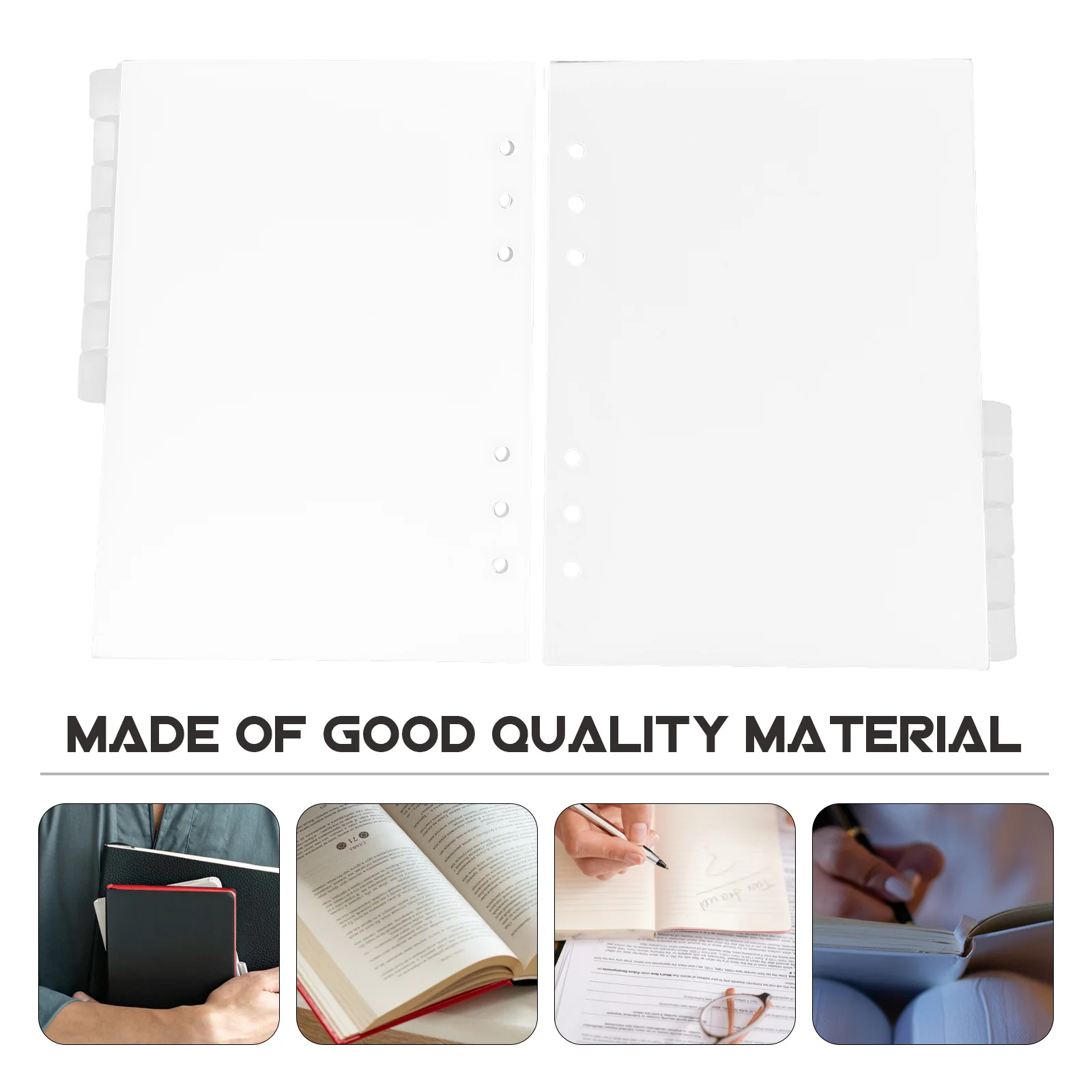 

12pcs Index Dividers Labels Plastic Tab Divider For Notebooks Files Books Planners Reports Manual Presentation Research