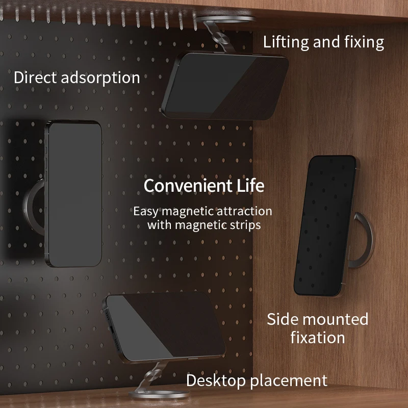 Tragbarer magnetischer Telefonständer mit Fingerspitzen-Gyroskop, stressabbauendes Spielzeug, Fitness-Büro-Schreibtisch-Zubehör für Zuhause und Reisen