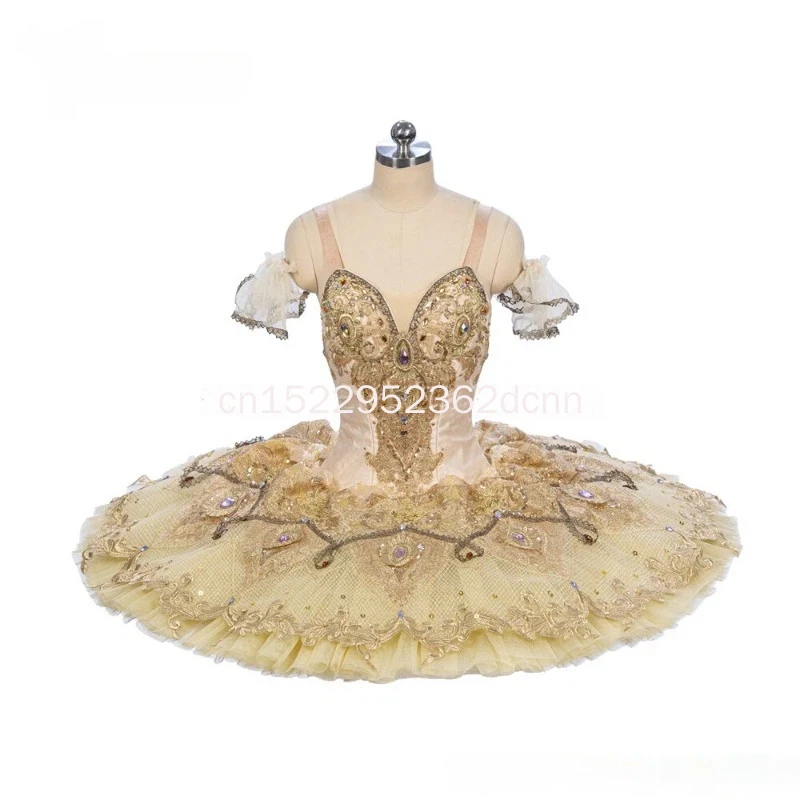 

Professional Ballet TUTU Big Dance Steps and Other Performances Disc Skirt Tutu Champagne Gold Tailor-made