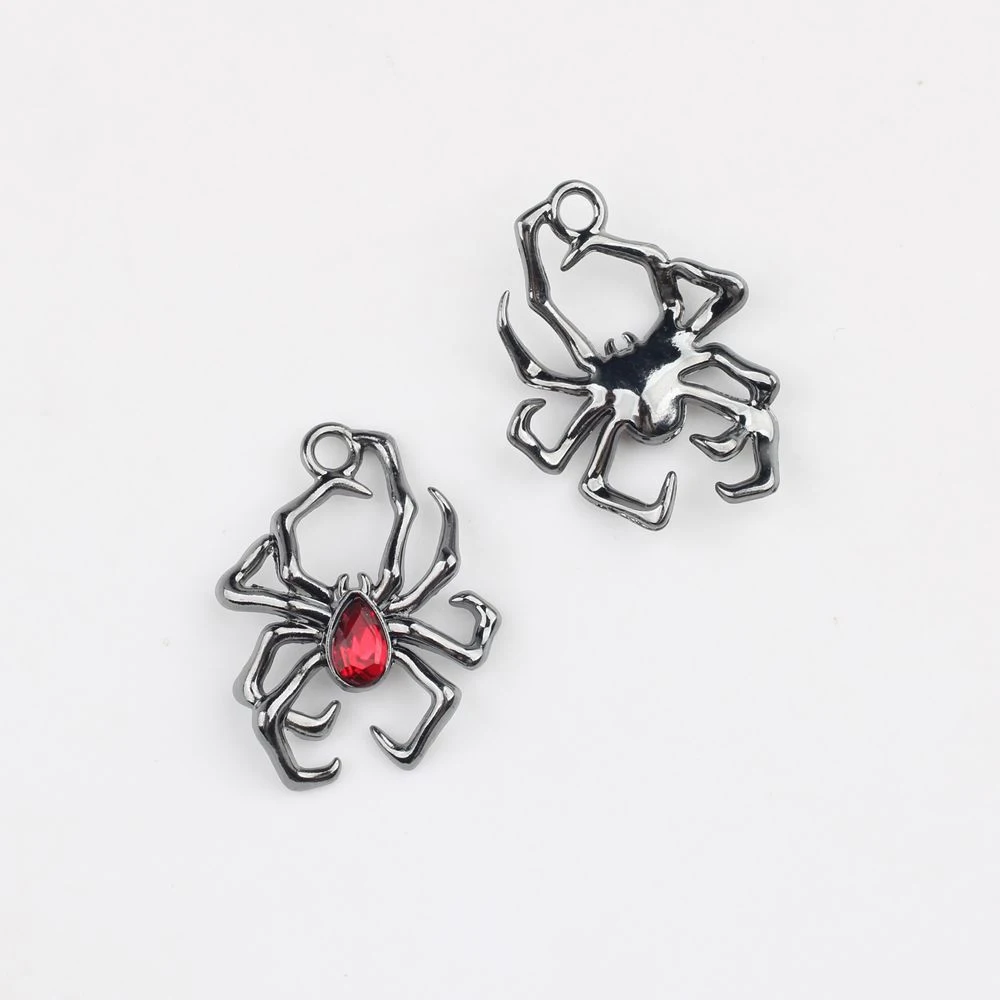 10pcs Fashion Cute Spider Shape Pendant Earring Necklace Bracelet Jewelry Making Accessories Handmade DIY Ornament Craft Gifts