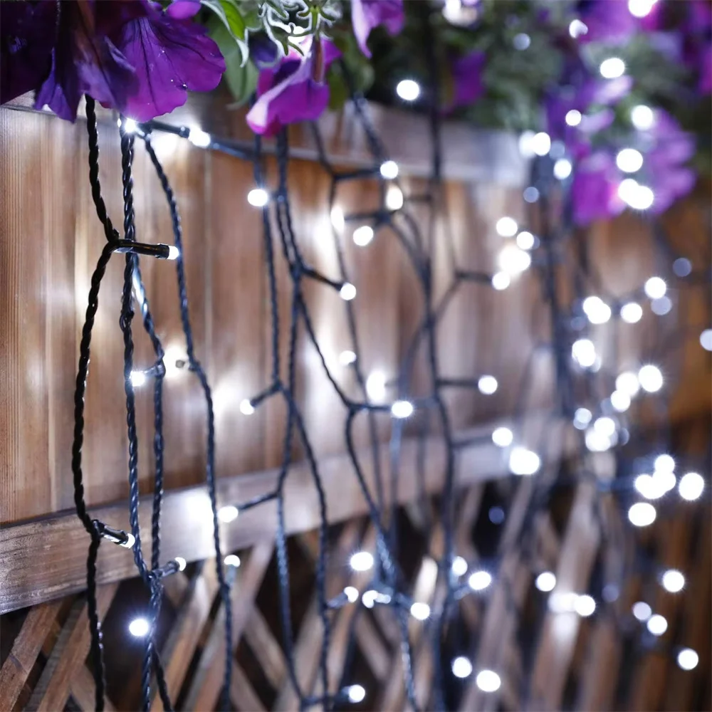 300LED Solar String Lights Outdoor Waterproof Fairy Garden Lamp Christmas Garland 2024 Xmas Holiday Party Home Decor