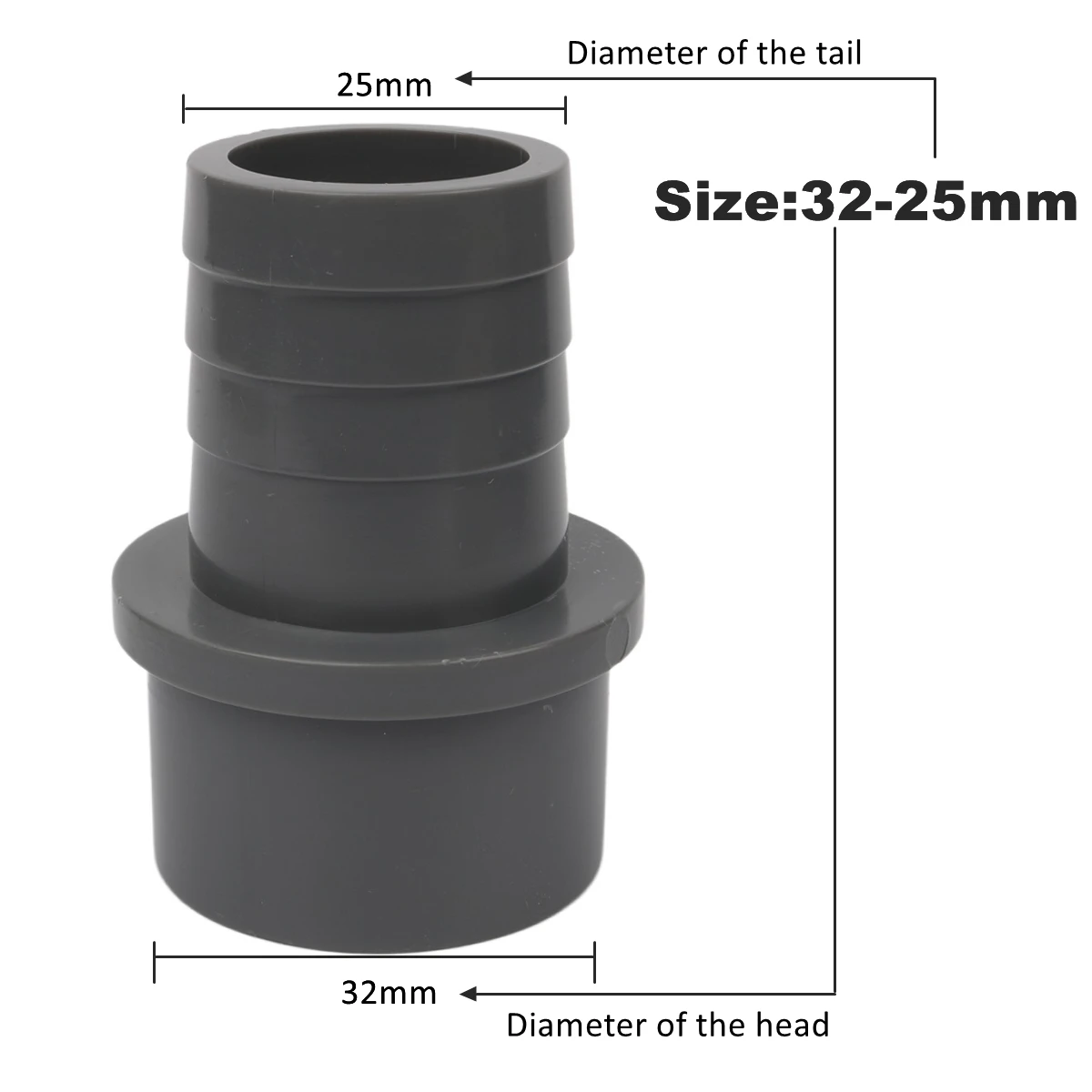 20/25/32mm To 5/8/10/12/14/16/18mm PVC Pipe Joints Garden Irrigation Connector Water Hose Tube Pagoda Joint PVC Pipe Fittings