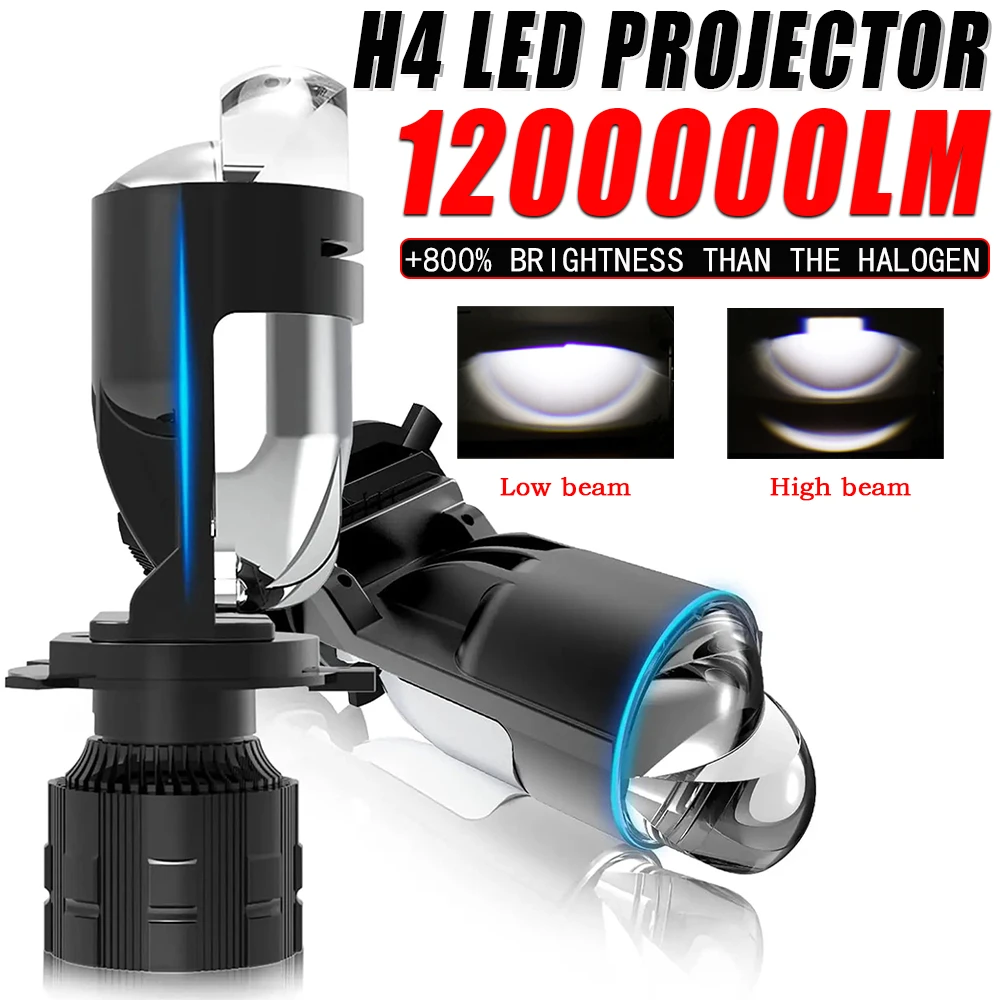 

H4 Bi LED Lens Headlight CANBUS 12V 1200000LM High Power Turbo Mini Dual Projector Auto Bulbs Hi/Lo Beam Car Motorcycle lamps
