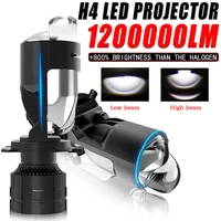 Faro de lente LED H4 Bi CANBUS 12V 1200000LM, Mini proyector Dual Turbo de alta potencia, bombillas para automóvil, lámparas para motocicleta y coche con haz alto/bajo
