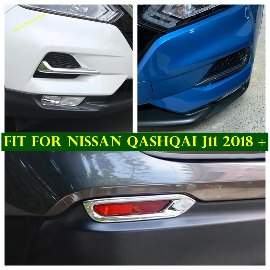 Front Rear Back Fog Light Lamp Cover Trim Bumper Reflector Fit For Nissan Qashqai J11 2018 - 2020 Car Accessories