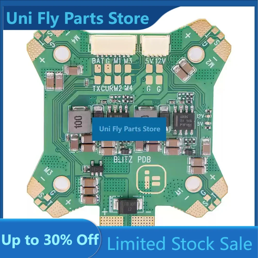 UniFlyIFlight BLITZ PDB 55A / PDB 80A Pro 4-8S Lipo 330A Power Distribution Board Dual BEC Output 5V/3A, 12V/2A For 5-7 Inch FPV
