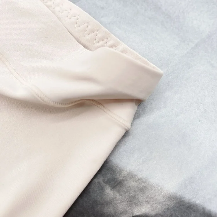 CHUANGERM Nahtlose High-Waist-Shorts für Damen, Bauchkontrolle, Hüftlift, Eisseide, Sicherheitshosen, Sportunterwäsche – Detail 9