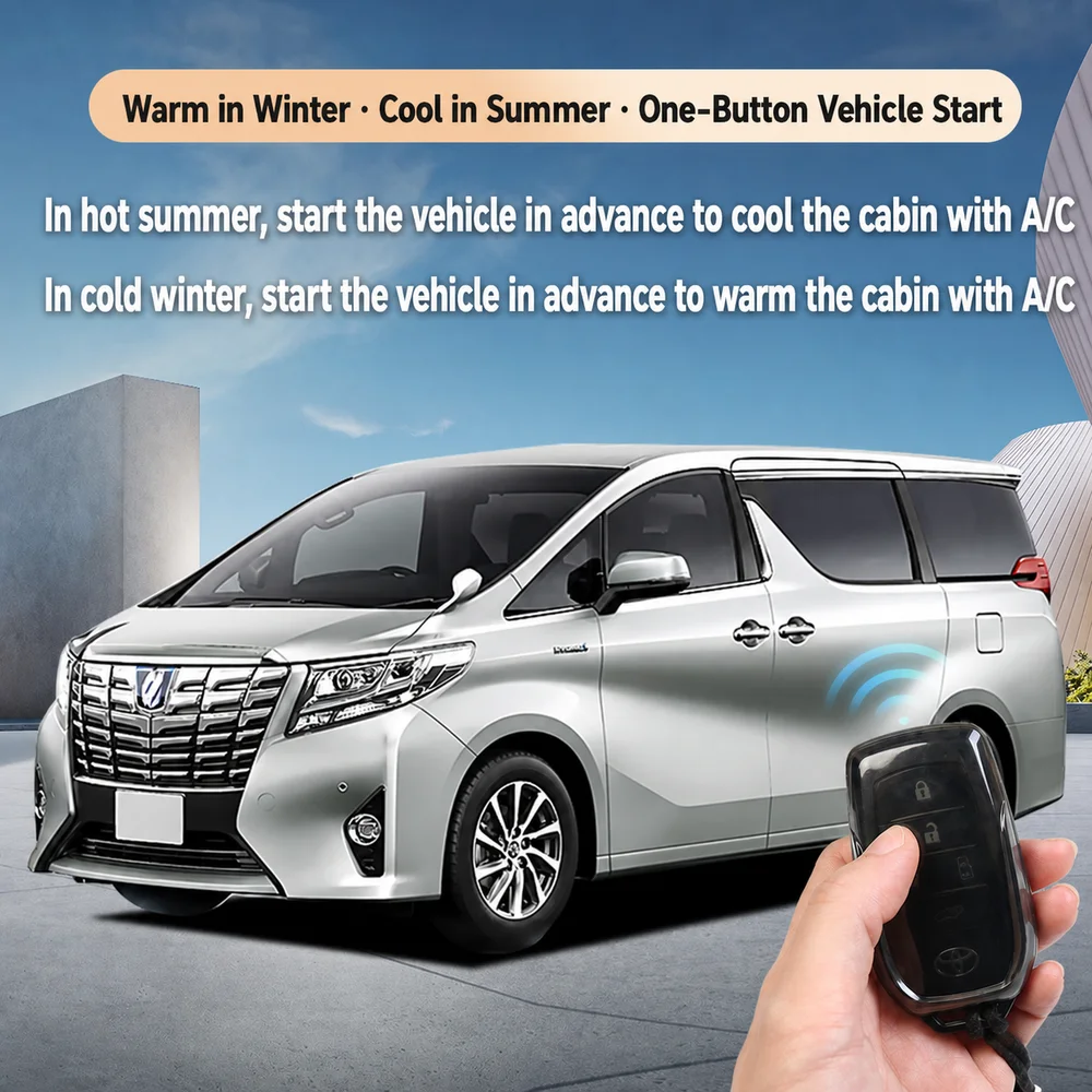 Car Remote Start Module for Toyota Alphard Vellfire 30 Series Auto Key Control Starter Device LHD RHD Interior Accessories