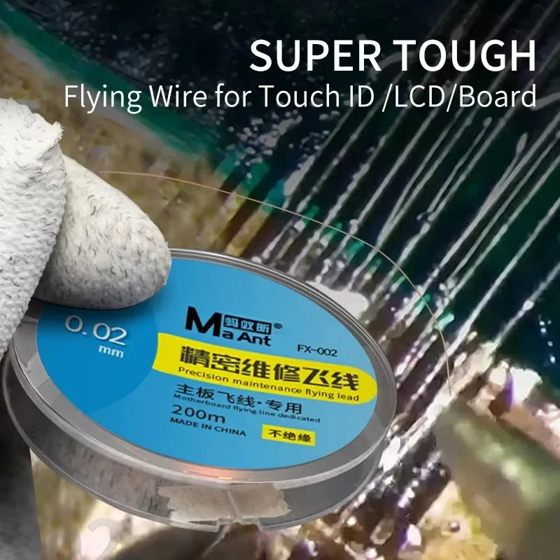 MaAnt Kupfer 0,01 0,02 0,09 mm Fliegende Lötbrücken für Mobiltelefon Computer Motherboard Akku Touch ID Verbindungskabel – Detail 2