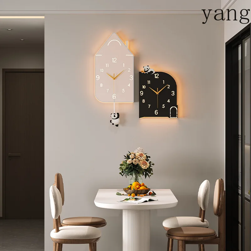 CX Modern Wall-mounted Living Room Corner Double-sided Wall Clock Household Corner Clock