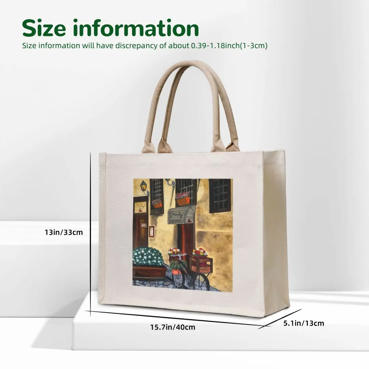 Woosley's Trattoria Tote Bag canvas tote Shopper handbag Beach bag tote bag university