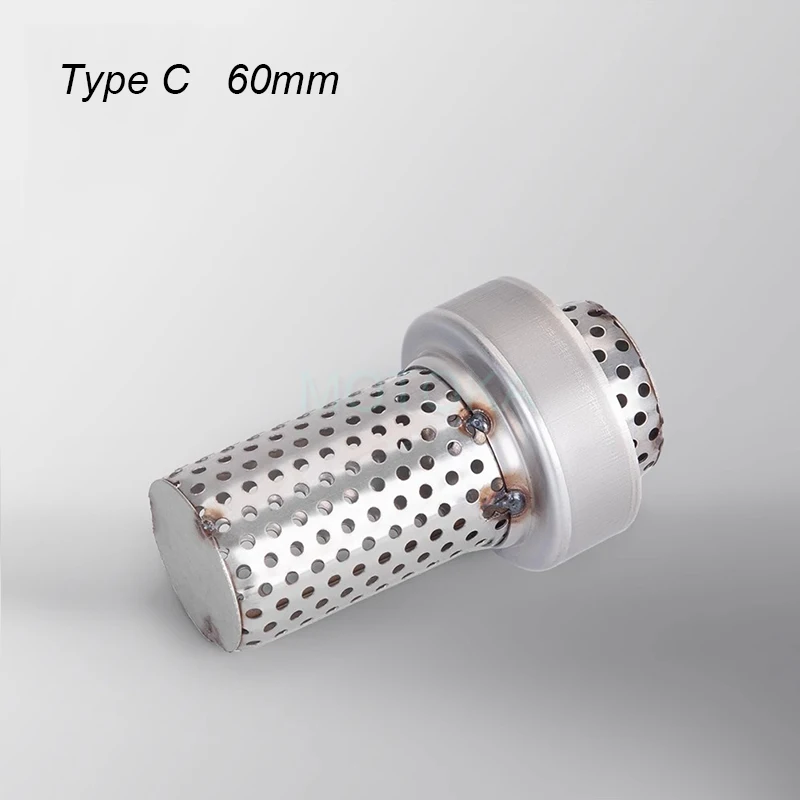 Universal 51mm 60mm Modified Muffler Removable Silencer DB Killer Noise Reduction Purify Motorcycle Exhaust Catalyst