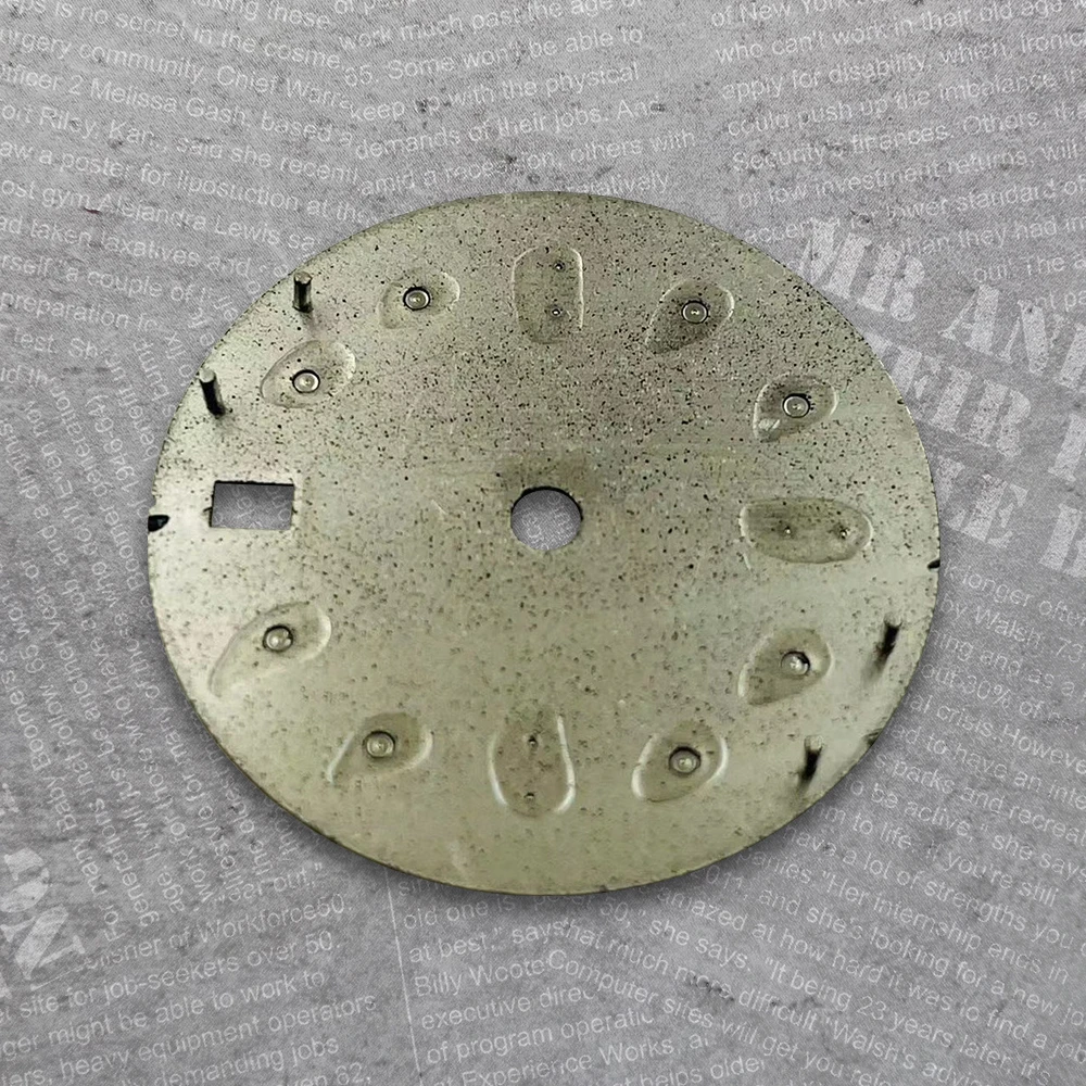 28.5 mm S Logo GMT Dial Suitable For NH34 Japan Movement Green Luminous Black High Quality Watch Modification Accessories