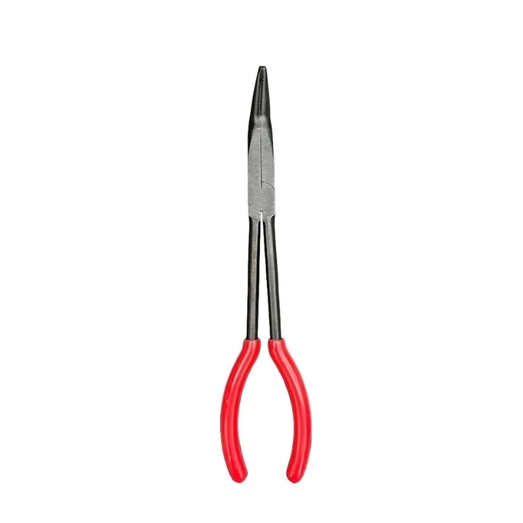 Industrial Grade Serrated Jaw 45 Degree S55C Alloy Steel Red OEM Crucible Tool Bent Nose Locking Crimp Tape Cutting PVC