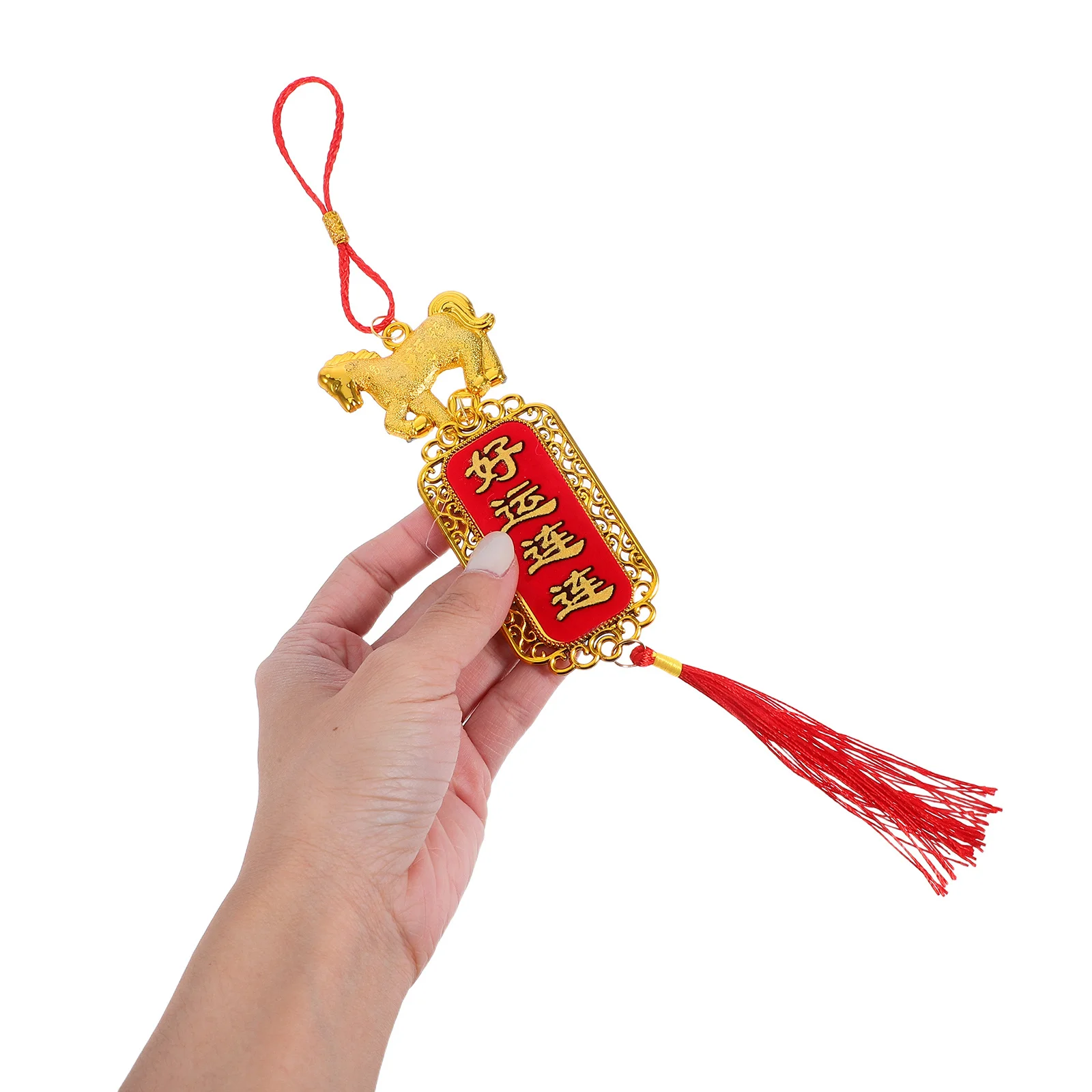 

8Pcs 2026 Horse Year Bonsai Ornaments Chinese Spring Festival Decorations Home Office Pendants New Year Tree Ornaments