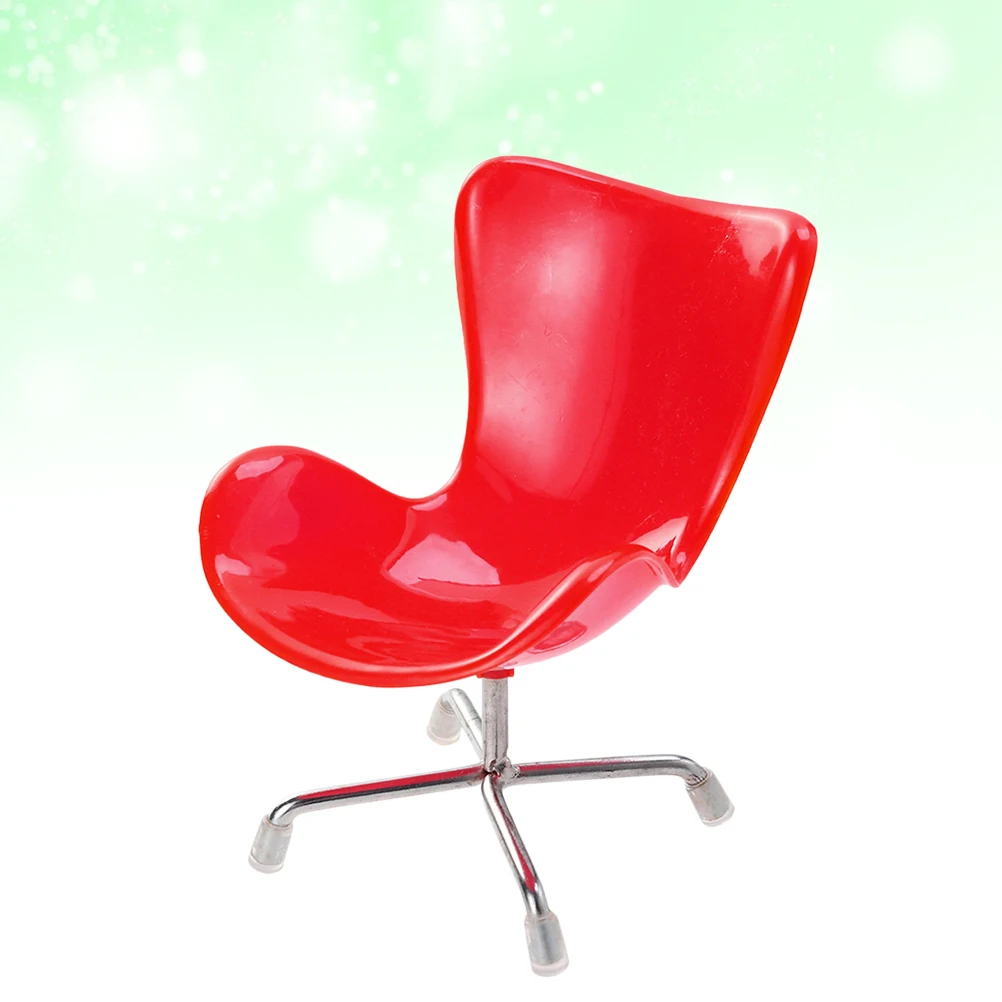 1 قطعة الكمبيوتر الأحمر قوي البلاستيك المعادن أثاث صغير قاعدة ل القنفذ قفص هامستر ديكور البيض كرسي أثاث صغير