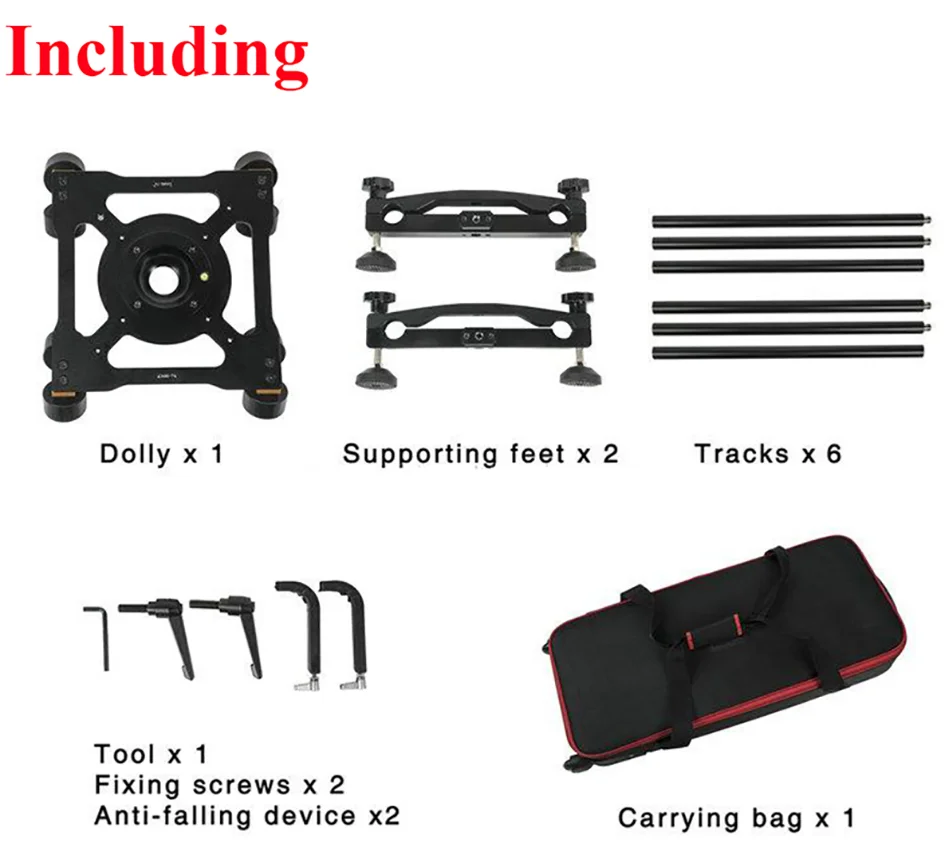 Greenbull BX200 Film Camera Slider Portable Photographic Pulley Slider Kit For RED FS7 Video Camera with 75mm&100mm Bowl