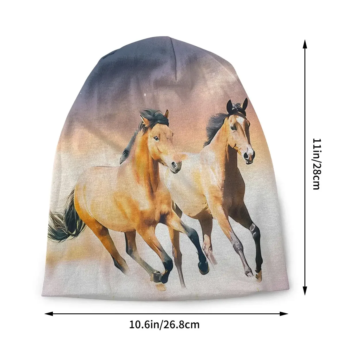 Horses Lover Bonnet Homme Outdoor Galloping Horses Thin Skullies Beanies Caps Style Hats