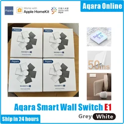 Aqara-Interruptor de pared inteligente E1, versión Xiaomi, inalámbrico, Zigbee, con/sin Neutral, Control remoto de una tecla, aplicación Mi Home Homekt