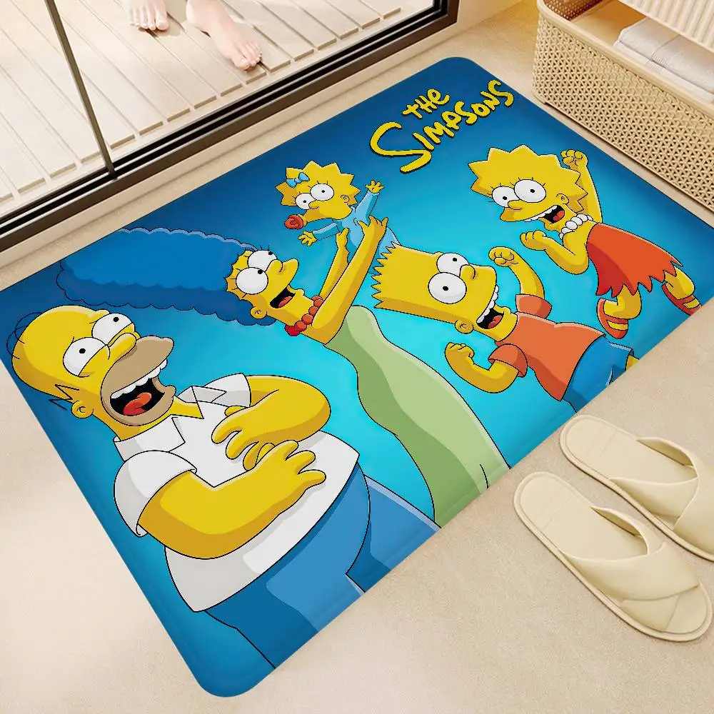 أنيمي الكرتون S-Simpsons الأسرة الحمام حصيرة غرفة الاطفال غرفة نوم الديكور شرفة ممسحة غرفة المعيشة السرير منطقة السجاد