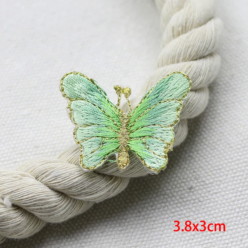 Butterfly Embroidery Patch Cloth Sticker Fashion Patches Decals DIY Patch Hole Clothes Bag Decoration Small Applique Sew Sticker