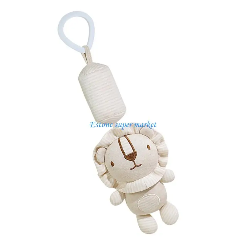 090B オーガニックコットンベビーおしゃぶり風鈴ベビーベッドベビーカーカーシート用鎮静ガラガラ音感覚おもちゃ