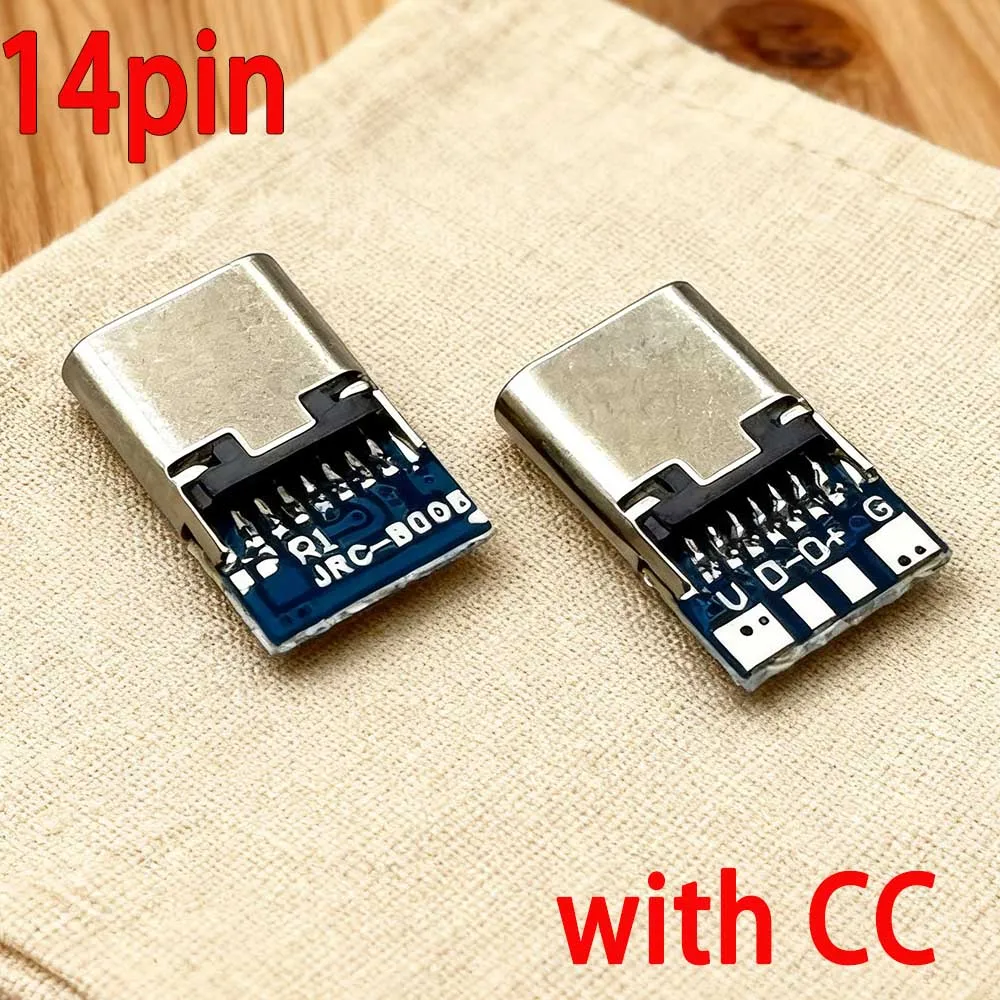 Usb 3.1 Type-C Connector 14/16pin Vrouwelijke Stopcontact 4pin Adapter Soldeerkabel 6 Soldeerverbinding Met Cc1 Cc2 Usb C Jack