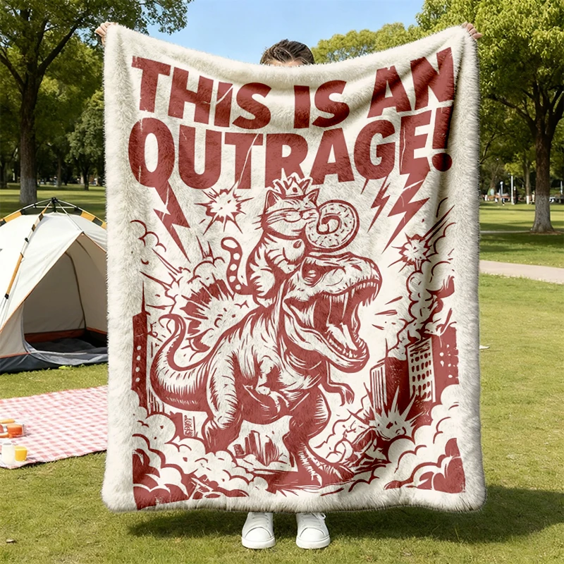 This Is An Outrage Colors Flannel Blanket, Dungeon Crawler Carl Cozy Blanket, Book Series Flannel Throw, Princess Donut
