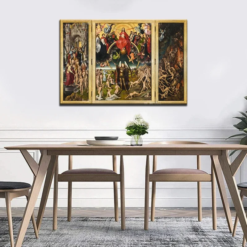 Christian The Last Judgment Second Coming Sacred Ceremony Orthodox Icon Canvas Wall Art By Ho Me Lili For Bedroom Home Decor