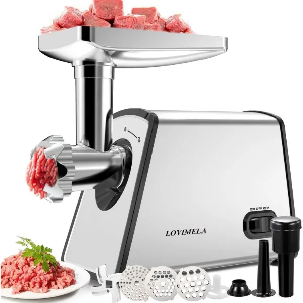 Meat Grinder Electric, Sausage Stuffer Maker, Max 2600W Food Grinder, Meat Mincer Machine with Attachments