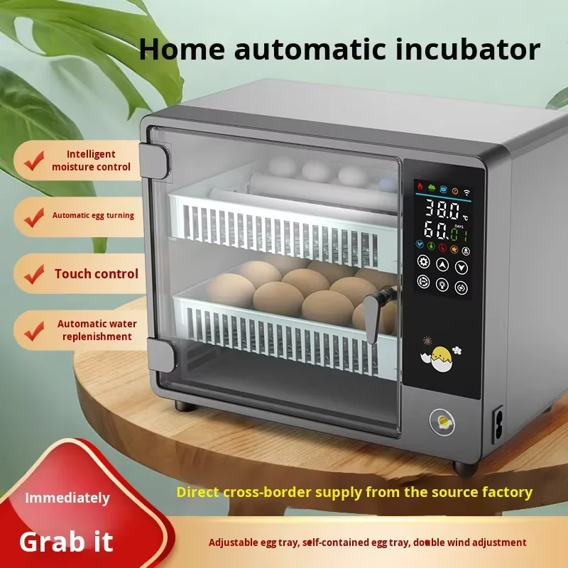 24 Egg Incubator Full Automatic Touch Temperature Control Farm Hatchery Machine Chicken Duck Quail Bird Brooder Eggs Incubator