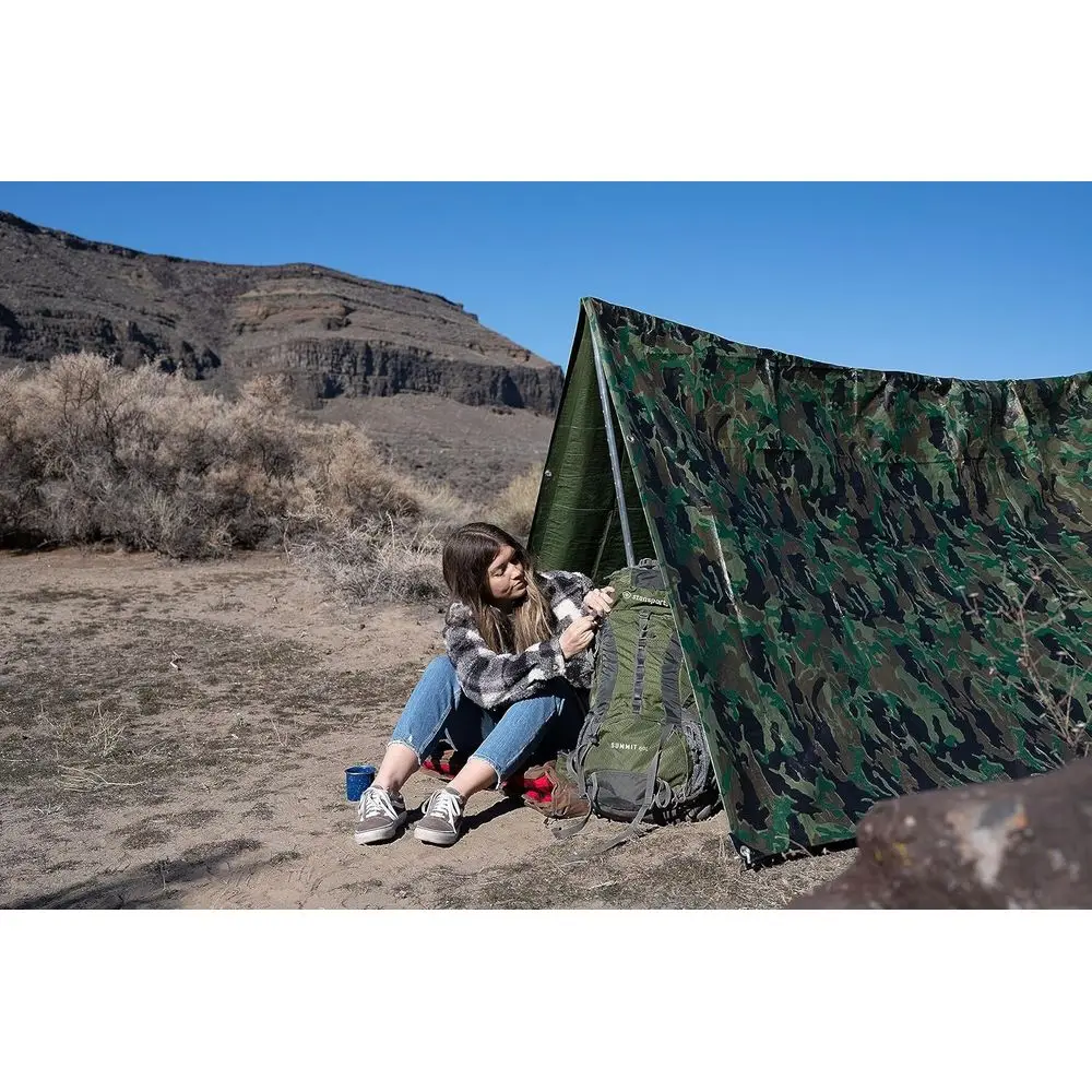 10x12ft Green Camo Medium Duty Rip-Stop Tarp (T-1012-C)