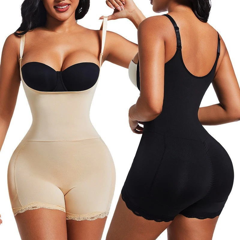 

Dimmkof Hip Enhancer Bodysuit 4 Padded Cushions Women Shapewear Short Hip Pad Fake Butt Enhancer Lifter Tummy Control Panties