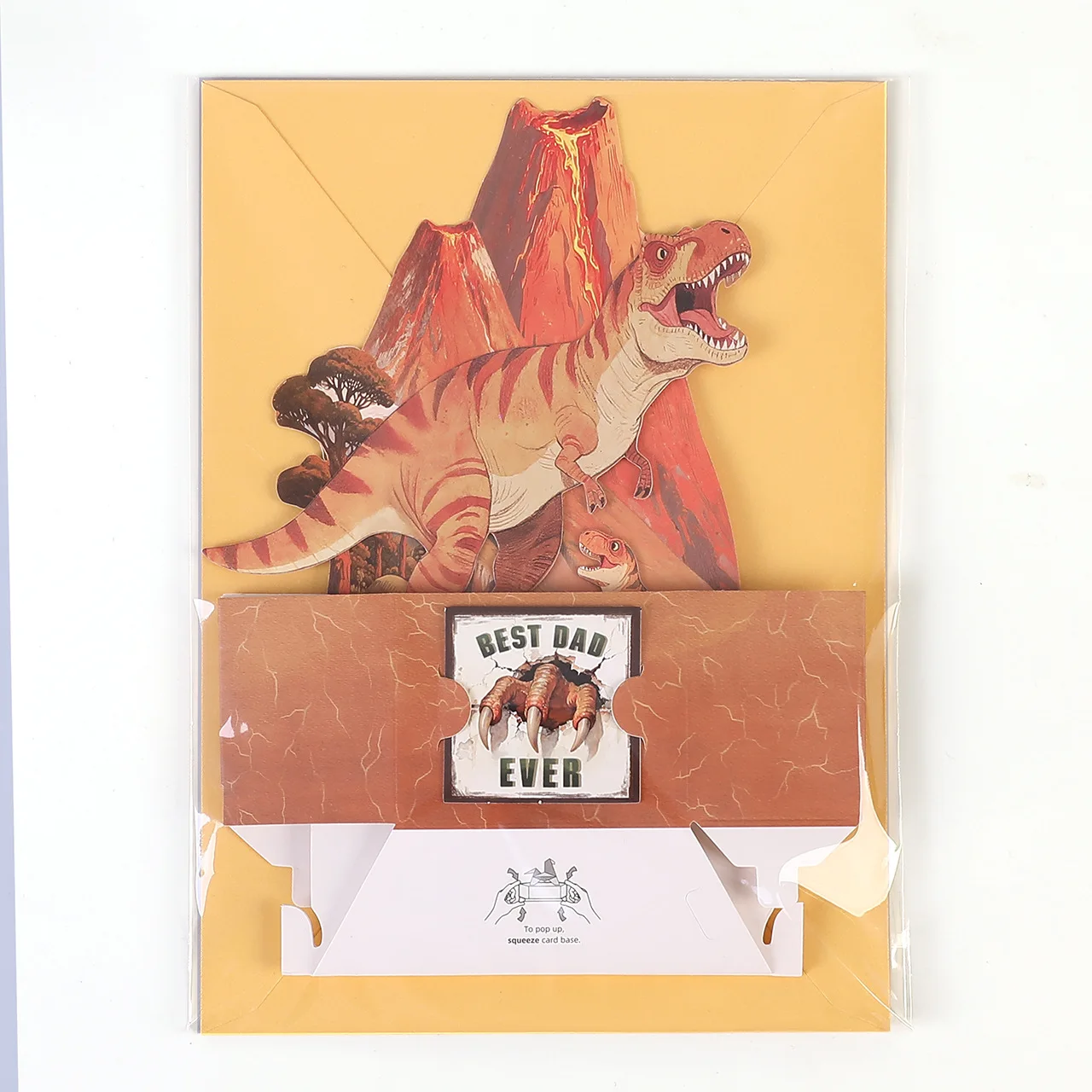 5Pcs Mother's Day Polar Bear Gold-Embossed 3D Pop-Up Animal Card Gift for the Best Mom Happy Father's Day Dinosaur Card