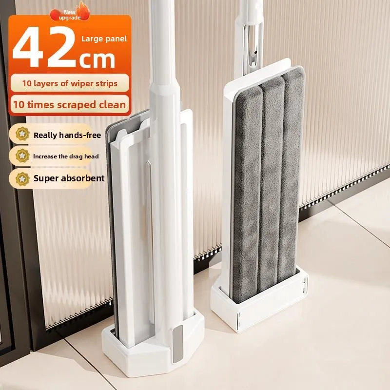 

Large Size Flat Mop Household One Drag Clean Dry Wet Use No Hand Wash Lazy Person Special Tool Floor Cleaning Household Goods