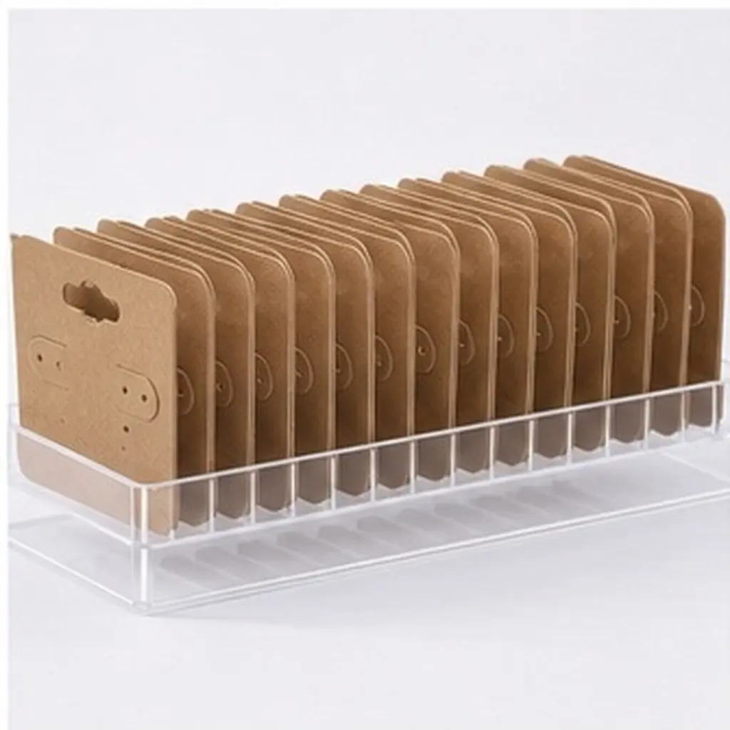 100 Pcs Jewelry Blank Cards Cardboard Earring Holder Display for Selling Bracelet
