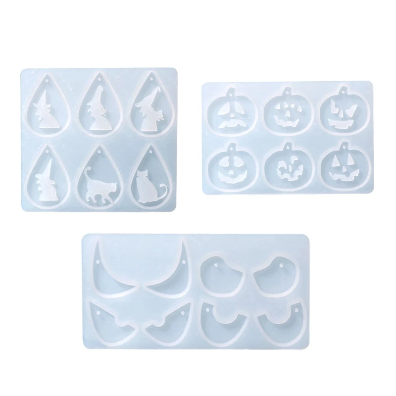 

Resin Earring Mold Set Halloween Pumpkin Pendant Silicone Mold for Earring Charm