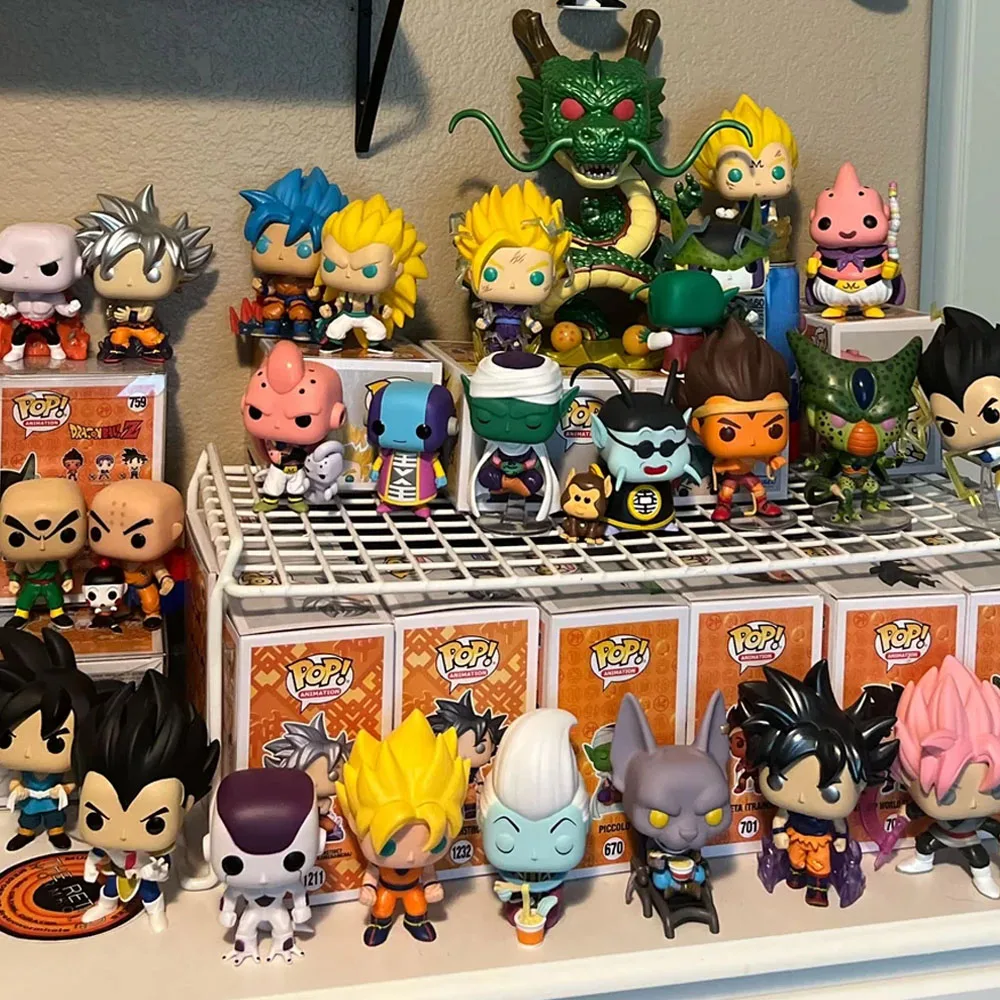 Funko Pop Dragonball Super Saiyan Vegeta Frieza Ssg Gokus Beerus Gohan Akira Trunks Golden Perfect Cell vinilo figuras de acción de juguete