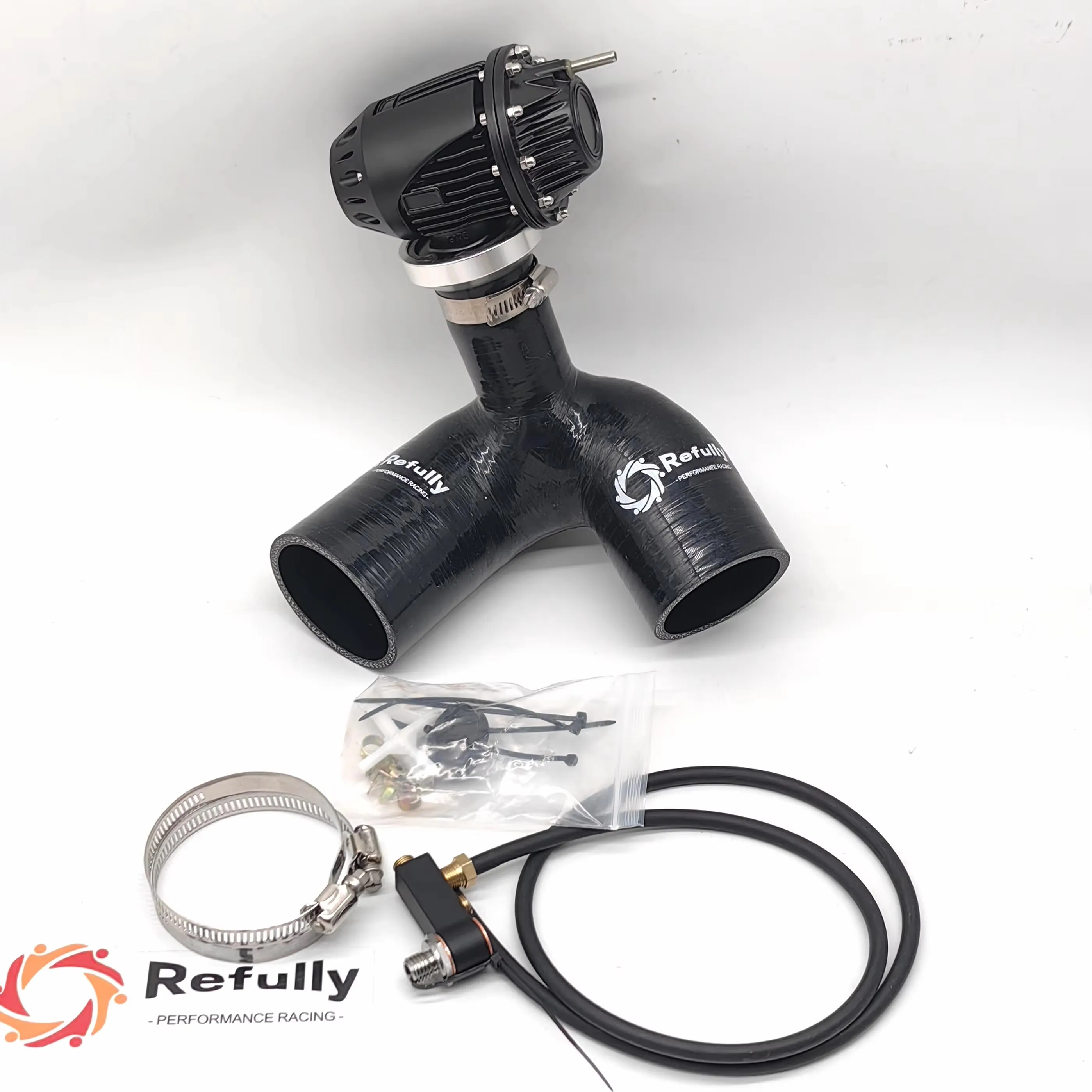 Performance Blow-Off Valve Kit with Vacuum Port Adapter for Yamaha Watercraft 2008+ Reduces Supercharger Wear Direct Bolt-On