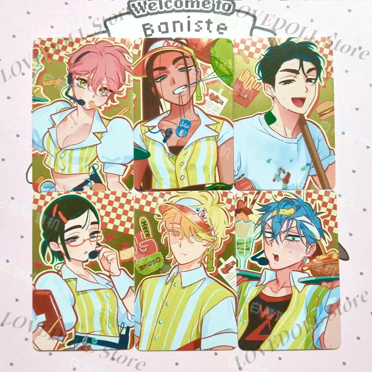 Anime Genuine Alien Stage Ivan Till Sua MiZi Luka Cosplay fourth anniversary Character Card Cartoon Little Cards Bookmark  Gift