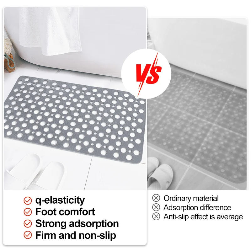 Eco-friendly PVC Waterproof Bath Mat,Safe Suction Massage Mat,Non-slip Shower Mat,Non-slip Bath Mat for The Elderly Kids