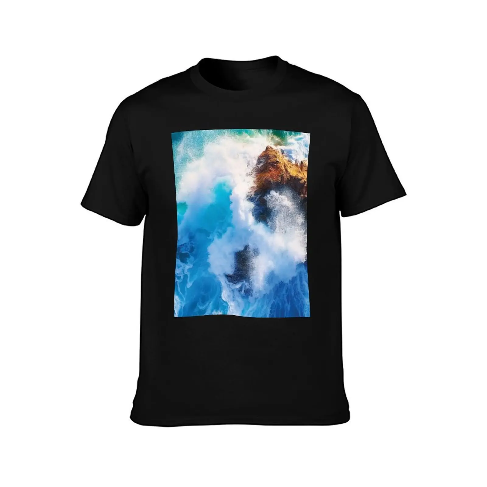 Ocean Waves Crashing On The Shore T-Shirt Long Lasting Casual T-Shirt