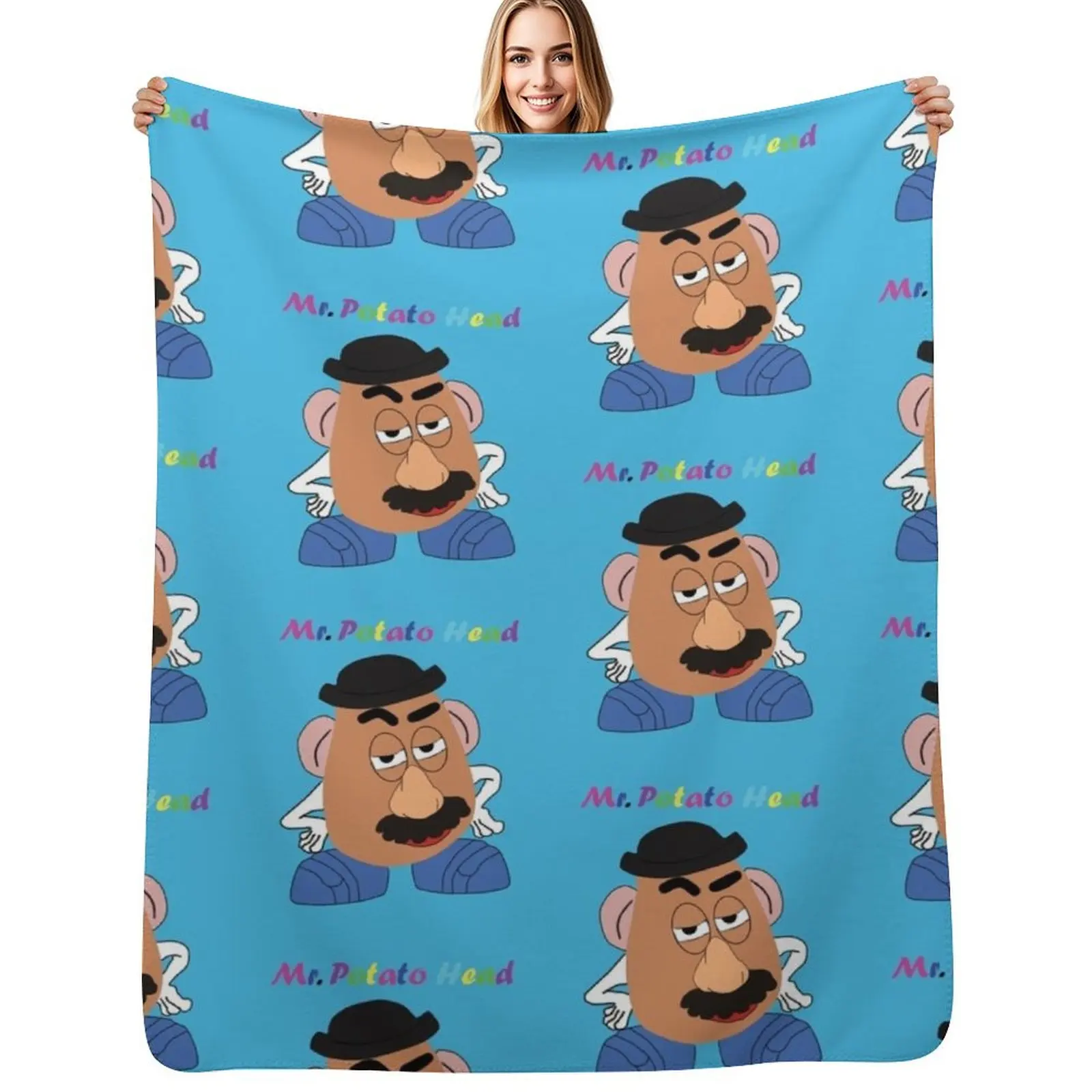 mr potato head Throw Blanket Thin Soft Blanket for Summer Night Sleeping
