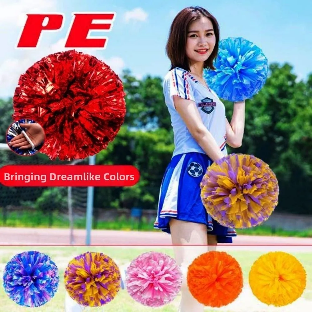 Neue 30 cm Kinder Spiel Pom Poms Mehrfarbige PET Jubel Ball Kommen Auf Requisiten Sport Spiel Vocal Ball Club Liefert